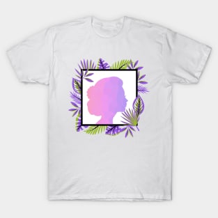 PRETTY Woman Purple Portrait T-Shirt